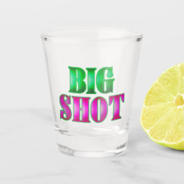 Bold “Big Shot” Green & Pink Shot Glass  Glas