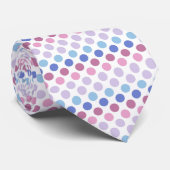 Bold Bigender Pride Flag Kleuren Polkadots Stropdas (Opgerold)