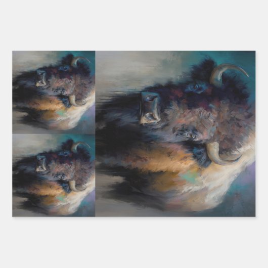 Bold Bison Art Decoupage Papier Inpakpapier Vel (Voorkant 3)