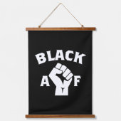 Bold Black AF Word Art Fist Hangend Wandkleed (Voorkant)