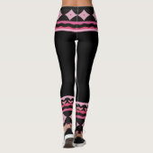 Bold Black and Pink Graphic Leggings (Dos)