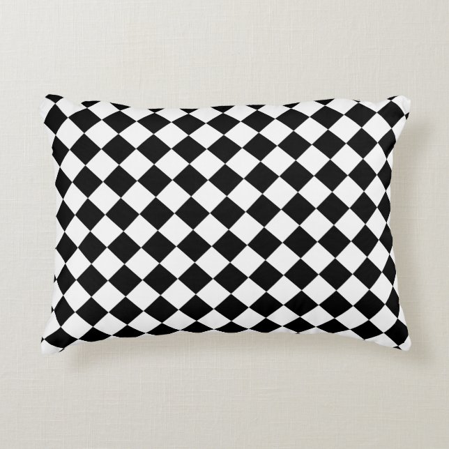 Bold Black and White Chevron Pattern Classic Accent Kussen (Voorkant)