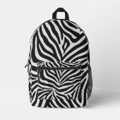 Bold Black and White Zebra Print Pattern Bedrukte Rugzak (Voorkant)