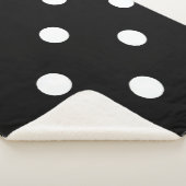 Bold black Background with White Dots Sherpa Deken (3/4)