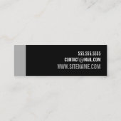 Bold Black en Grey Personal Trainer Mini Visitekaartje (Achterkant)