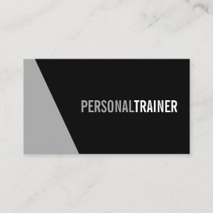 Bold Black en Grey Personal Trainer Visitekaartje