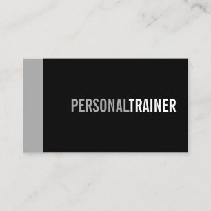 Bold Black en Grey Personal Trainer Visitekaartje