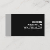 Bold Black en Grey Personal Trainer Visitekaartje (Achterkant)