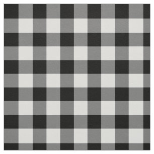 Bold Black en White Gingham Pset Stof