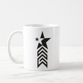 Bold Black Geometric Star Koffiemok