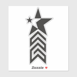 Bold Black Geometric Star Sticker