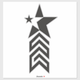 Bold Black Geometric Star Sticker