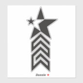 Bold Black Geometric Star Sticker (Vel)