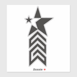 Bold Black Geometric Star Sticker