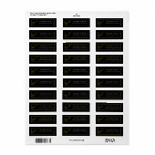Bold Black Gold Grad Return Label (Full Sheet)