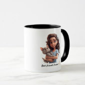 Bold Black Vriendschap Quote Mok (Voorkant rechts)