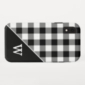 Bold Black White Gingham Pset Pattern Monogram Case-Mate iPhone Case (Achterkant (horizontaal))