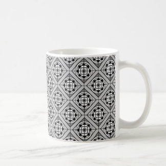 Bold Black & White Medalion Designer Coffee Mok #2