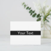 Bold Black & White Stripe Editable Text Feestdagenkaart (Staand voorkant)