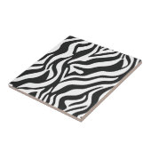 Bold Black White Zebra Stripe Wild Animal Pattern Tegeltje (Zijkant)