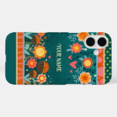 Bold Bloemen Harten Schattigee Inspirerende Naam H Case-Mate iPhone Case (Achterkant (horizontaal))