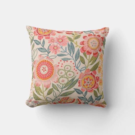 Bold Blooms Design Kussen (Voorkant)