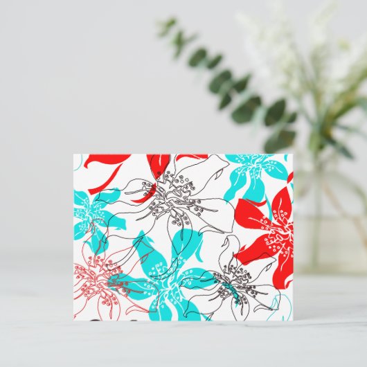 Bold Blossom Briefkaart (Staand voorkant)