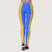 Bold Blue and Gold Wide Vertical Stripe Pattern  Leggings (Achterkant)