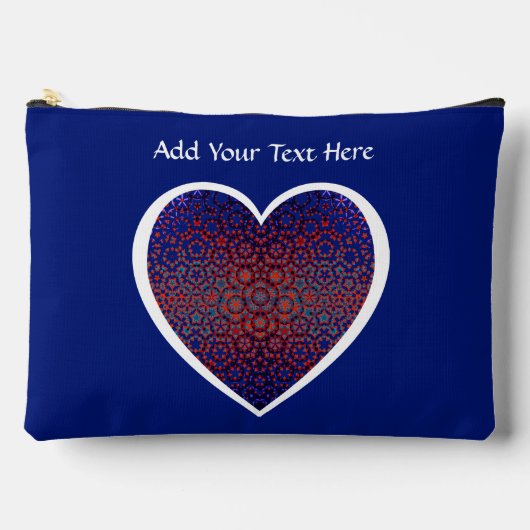 Bold Blue And Red Pattern Cosmetic Bag Etui (Voorkant)