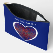 Bold Blue And Red Pattern Cosmetic Bag Etui (Open)