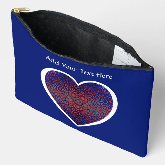 Bold Blue And Red Pattern Cosmetic Bag Etui (Open)