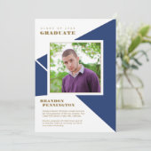 Bold Blue Angles-Afstuderen Aankondiging (Staand voorkant)