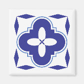 Bold blue azulejo magnet magneet (Voorkant)