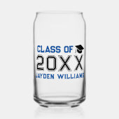 Bold Blue Black Class Of 2025 Graduation Party (Recto)