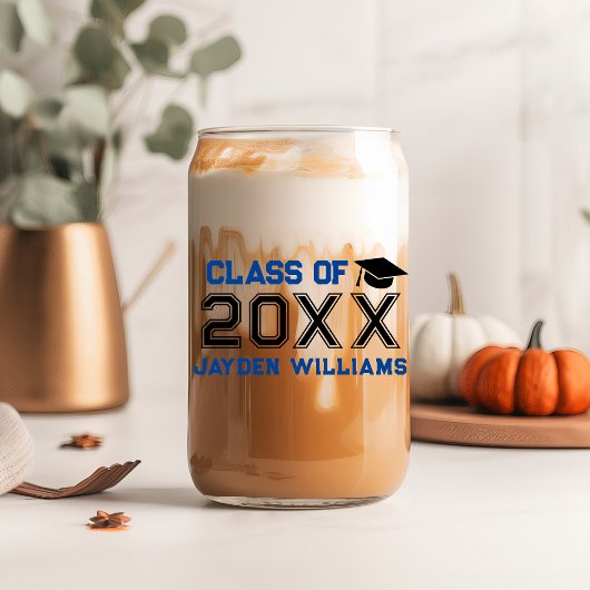 Bold Blue Black Class Of 2025 Graduation Party