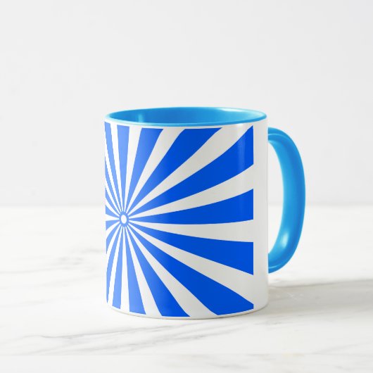 Bold Blue Sunburst Mug (Devant droit)