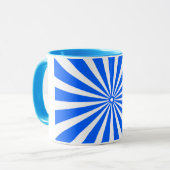 Bold Blue Sunburst Mug Mok (Voorkant links)