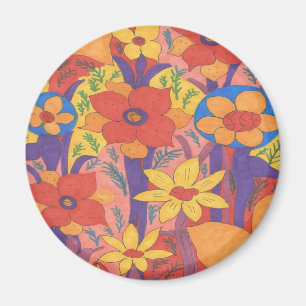 Bold Bohemen Oranje Garden Print Magneet