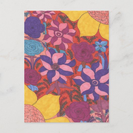 Bold Bohemian Floral Art Briefkaart (Voorkant)
