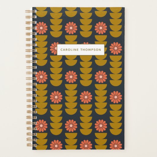 Bold Boho Botanisch Geometrisch Gepersonaliseerd Planner (Voorkant)