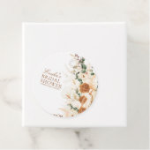 Bold Boho Calla Lilies Floral Round Bedankjes Labels (In situ)