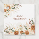 Bold Boho Ivory Calla Lilies Square Bedankjes Labels (Voorkant)