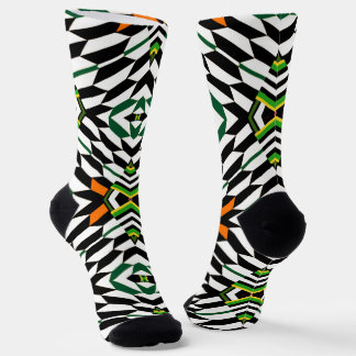 Bold Boho Tribal Look Crew Socks Sokken