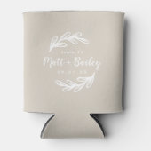 Bold Branch Wedding Monogram | Licht beige Blikjeskoeler (Voorkant)