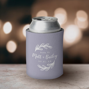 Bold Branch Wedding Monogram   LILA Blikjeskoeler