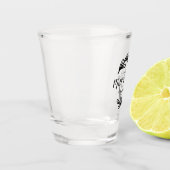 Bold Branch Wedding Monogram Shot Glas (Links)