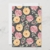 Bold & Bright Rozen bruiloft uitnodiging (Achterkant)