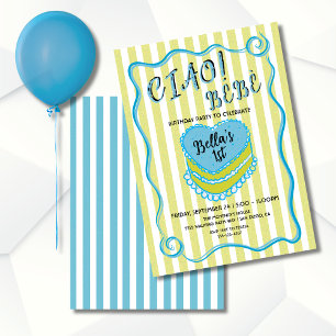 Bold Bright Stripes Hand getrokken Verjaardagstaar Kaart