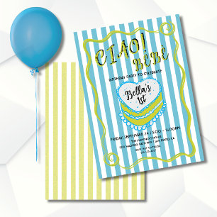 Bold Bright Stripes Hand getrokken Verjaardagstaar Kaart