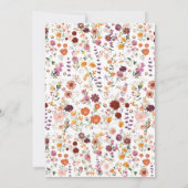 Bold & Bright Wildflower Tuin Krans Doop Kaart (Achterkant)